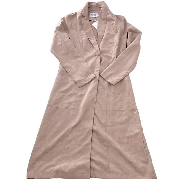 Sabo skirt brown suede texture coat - Picture 1 of 4